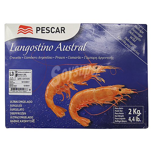 Pescar Gambón austral 20/30 crudo y ultracongelado pescar (p.n.)