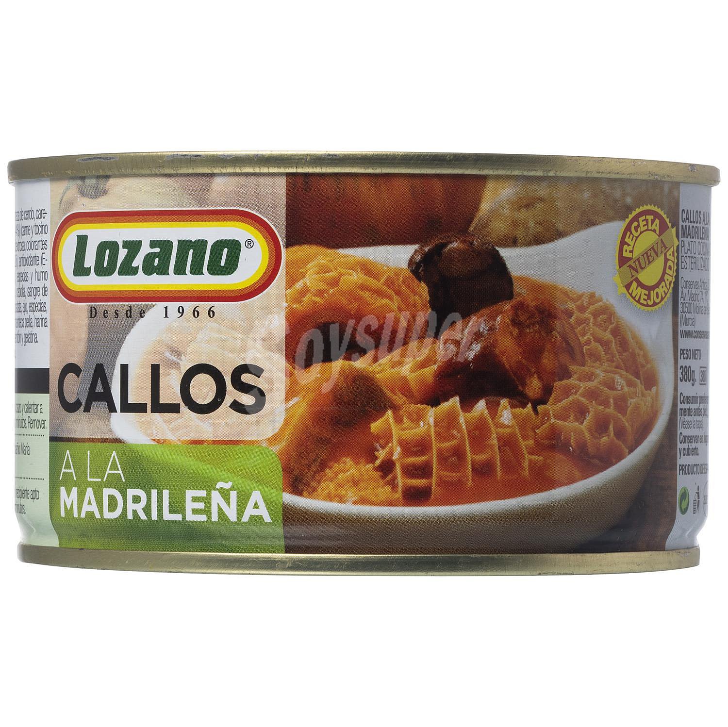 Callos a la madrileña Lozano