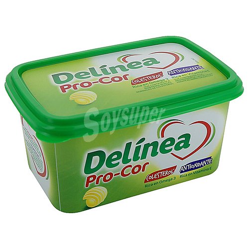 Delínea Tarrina de margarina sin sal, rica en Omega 3 y vitamina E delínea Pro-cor