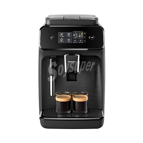 Cafetera espresso superautomática philips EP1220/00, café en grano y molido, molinillo, capacidad 1,8L, espumador