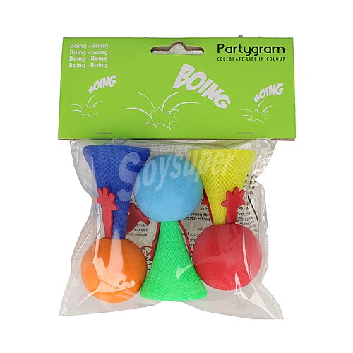 Pack de 3 boing boing para relleno de piñatas, PARTYGRAM.