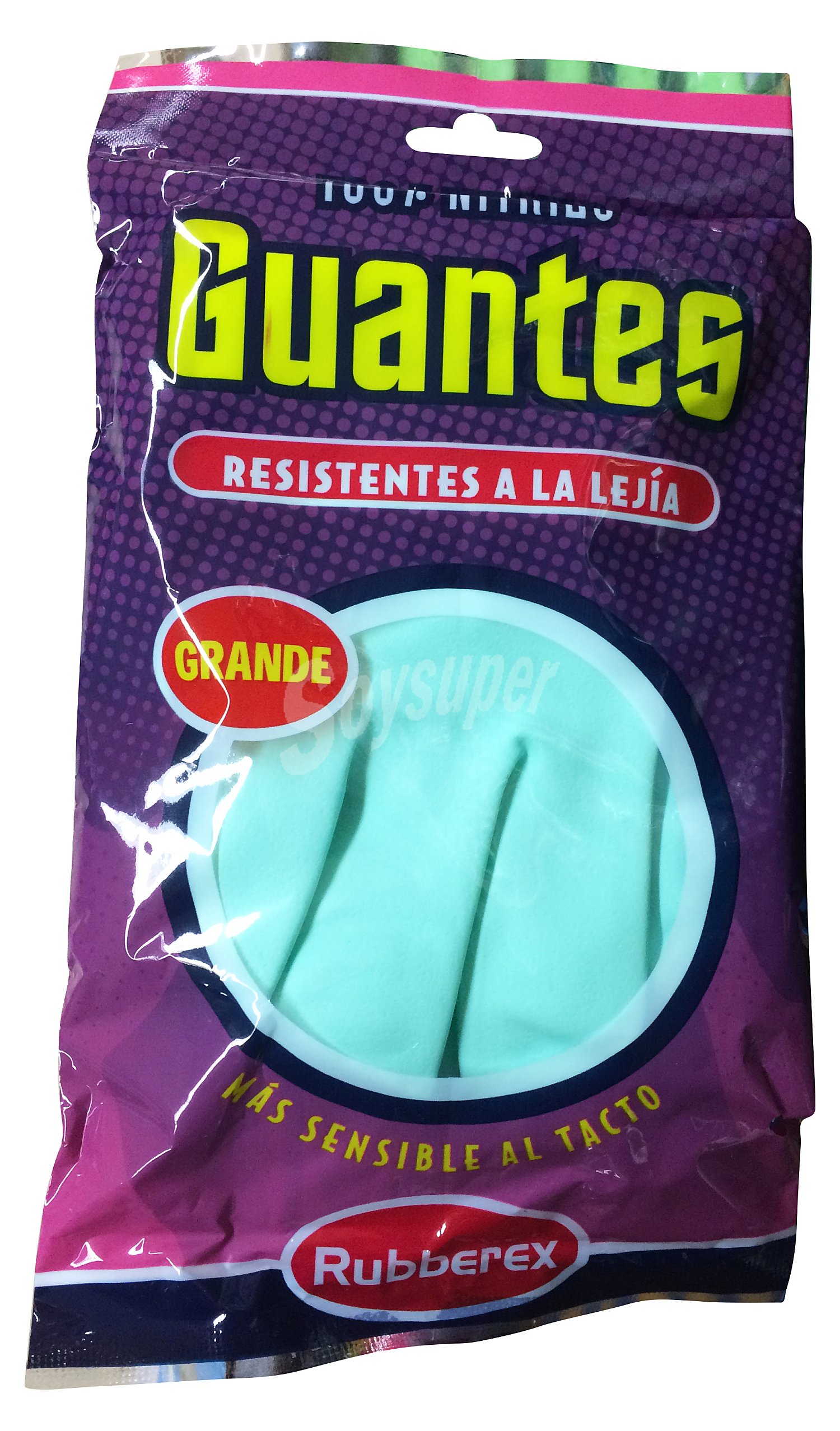 Guantes resistente lejia verdes talla grande