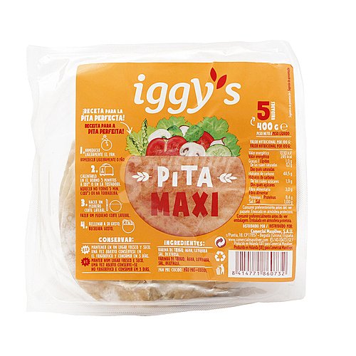 Iggy's Pan pita de trigo maxi iggy's