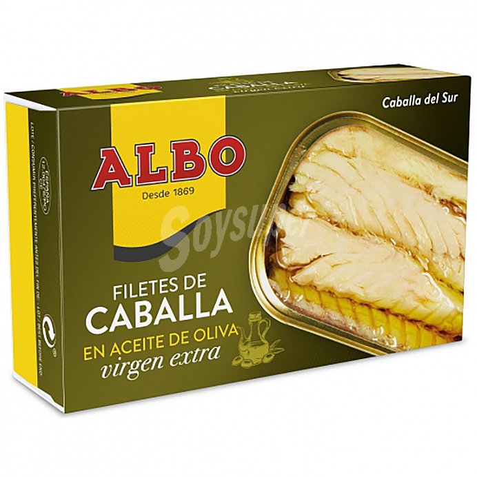 Filetes de caballa del sur en aceite de oliva virgen extra Albo