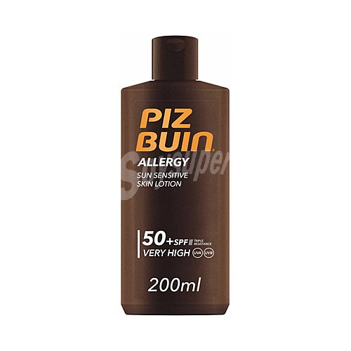 PIZ buin Protector solar en loción con FPS 50+ ( muy alto), especial pieles sensibles al sol PIZ buin Allergy