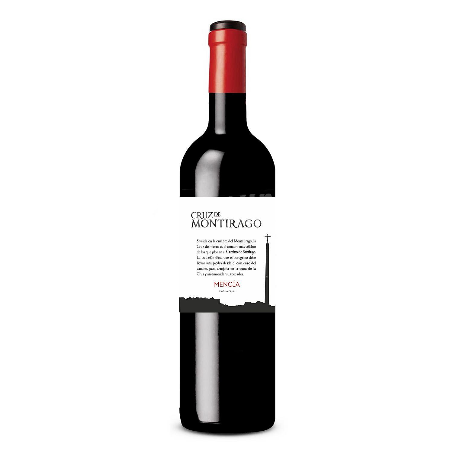 Vino tinto mecía Cruz de Montirago Bierzo Mencía D.O Bierzo