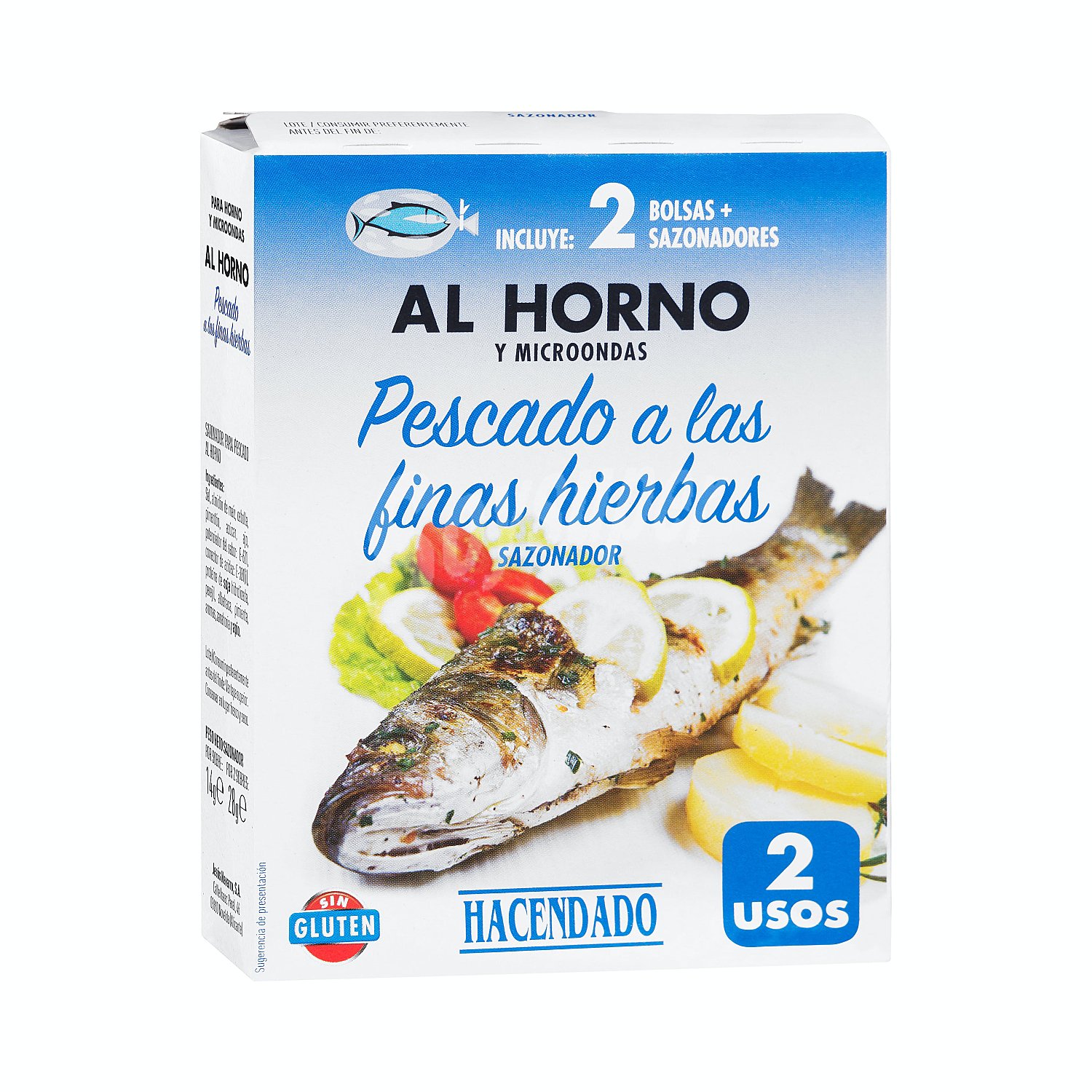 Bolsa para asar pescado en su jugo