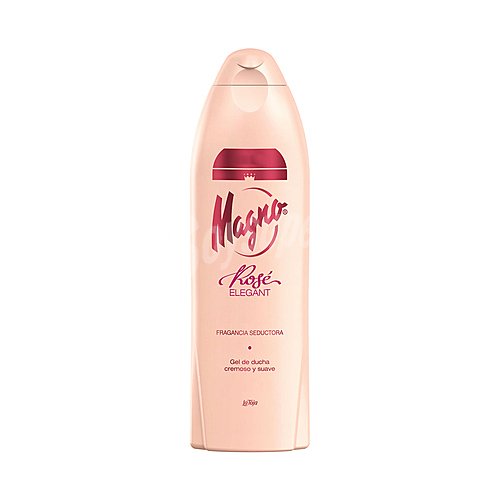 Magno Gel cremoso y suave para baño o ducha, con una elegante fragancia seductora magno Rosé elegant