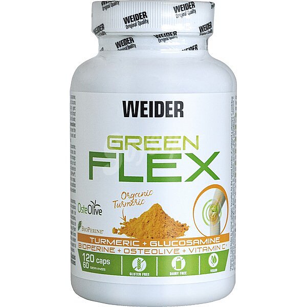 Green Flex protector articular orgánico sin gluten y sin lactosa ápsulas