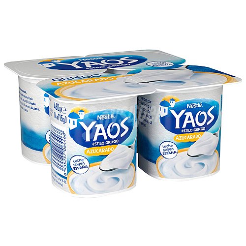 Yaos Yogur azucarado estilo griego yaos de Nestlé