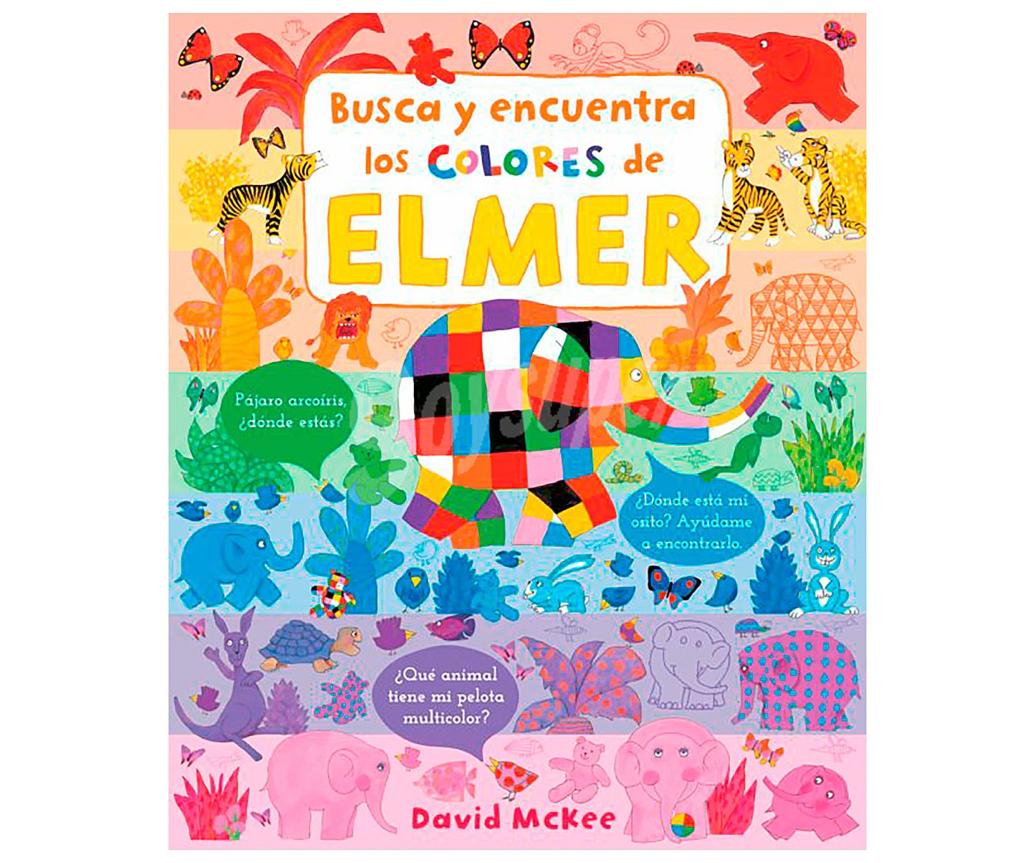 Busca y encuentra los colores de Elmer, david mckee. Género: infantil. Editorial Beascoa.