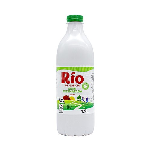 RÍO Leche semidesnatada de vaca, de origen gallego RÍO