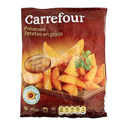 Patatas prefritas con piel Carrefour