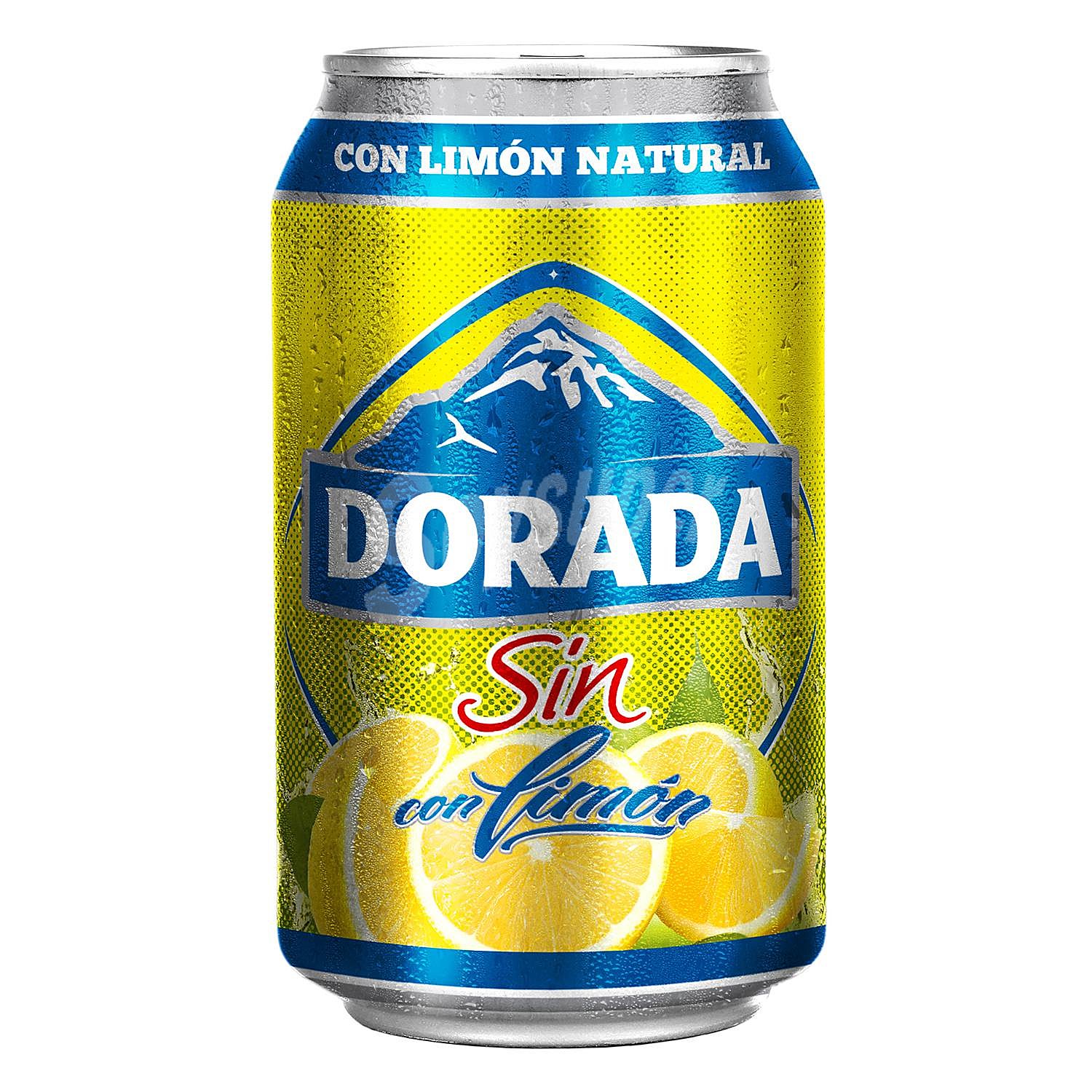 Cerveza Dorada sin alcohol con limón