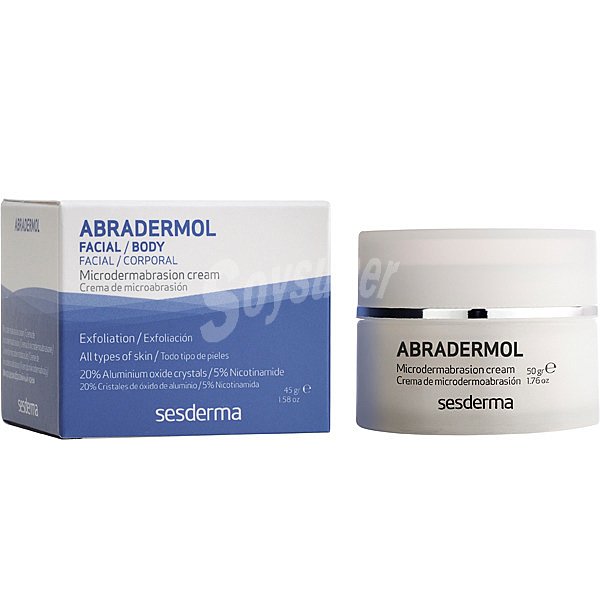 ABRADERMOL crema de microdermoabrasión exfoliante para todo tipo de piel tarro 30 ml