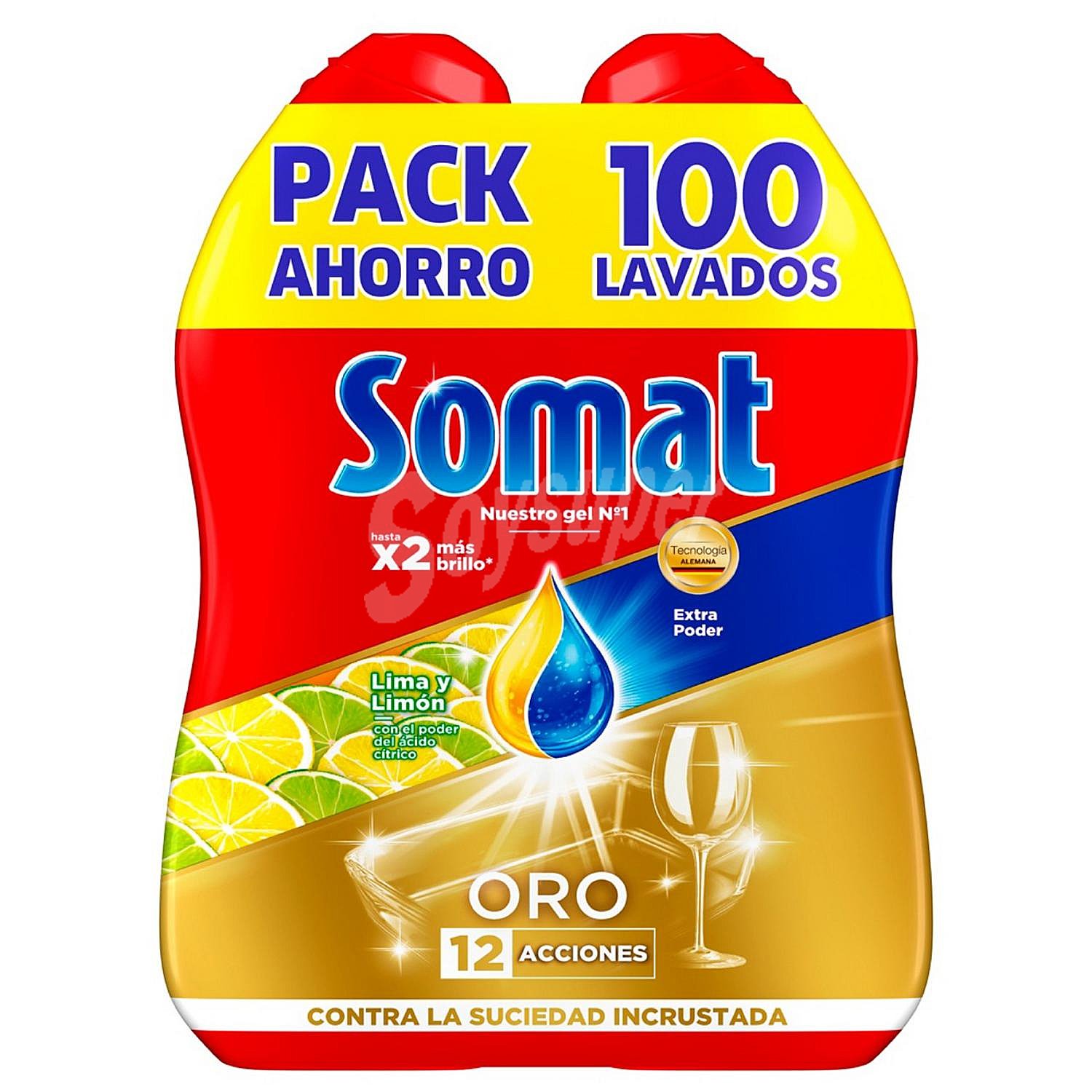 Gel para lavavajillas lima y limón Oro Somat