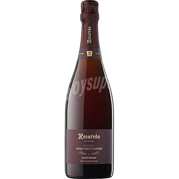 Intens rosat vino espumoso brut nature larga crianza Penedés Corpinnat ecológico