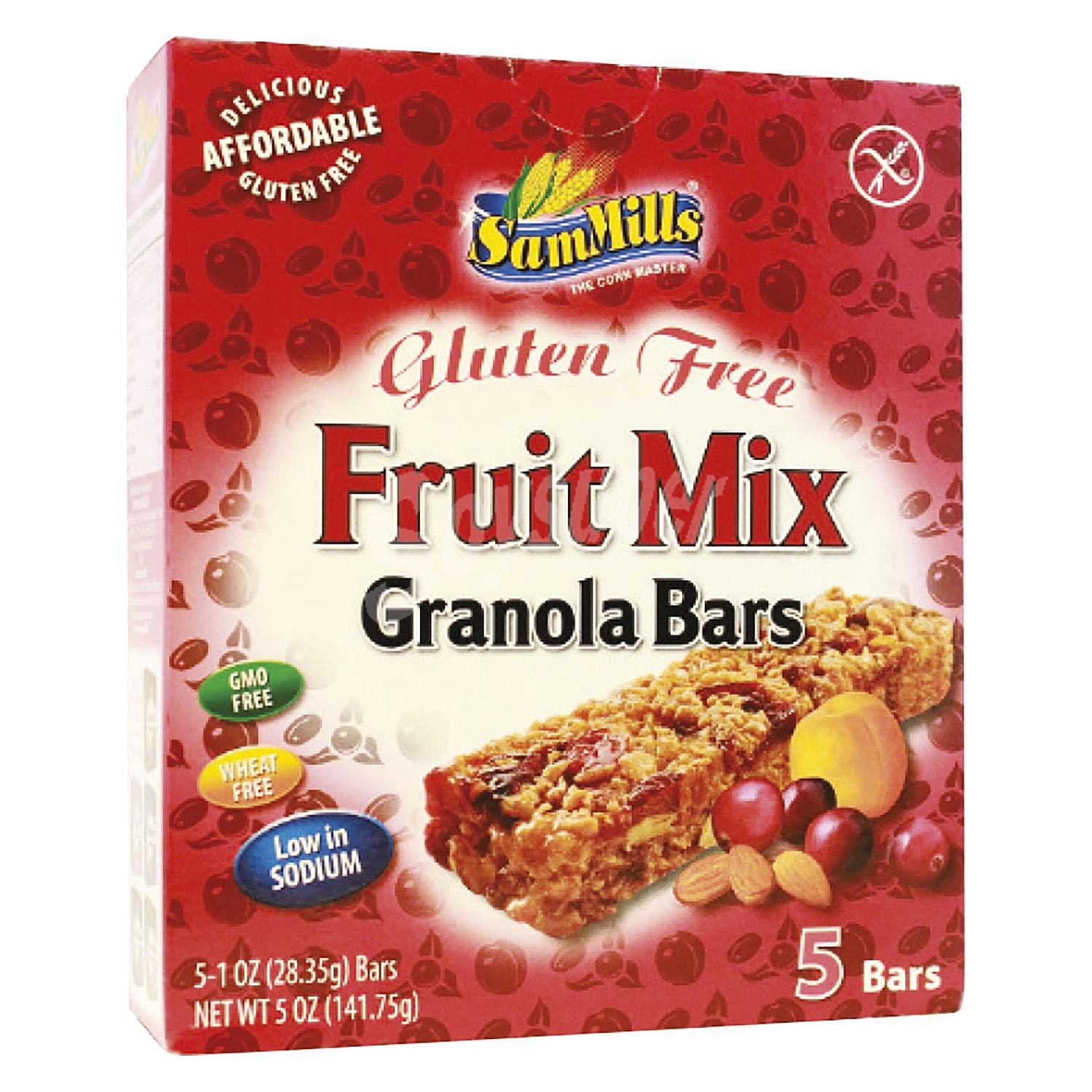 Cereales en barritas con frutas , Sin Gluten SAN mills