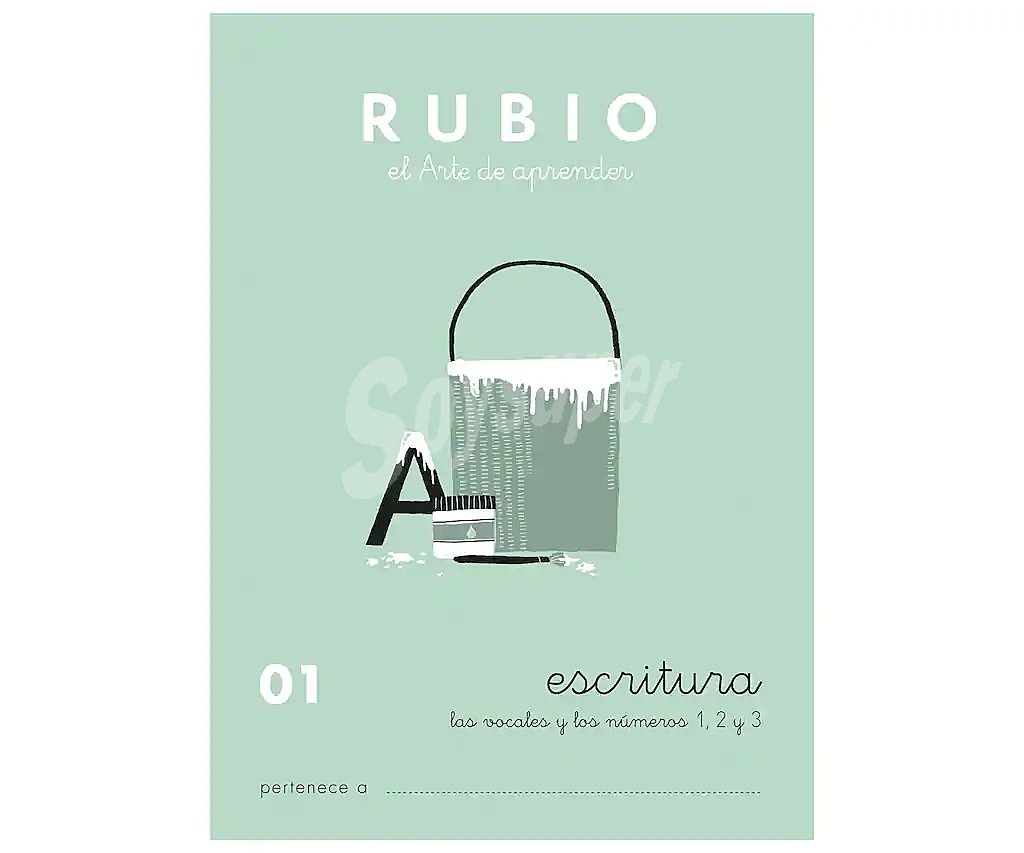 Lengua, Escritura 01, Las vocales y los números 1,2 y 3, 3-4 años rubio