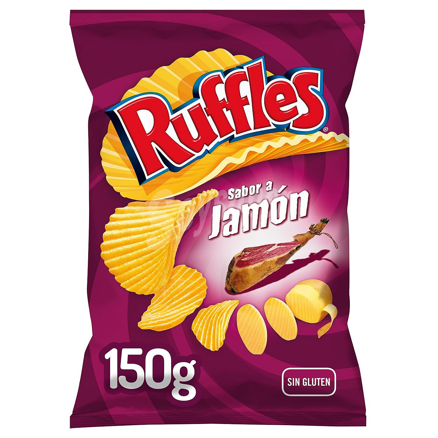 Patatas fritas sabor jamón Ruffles