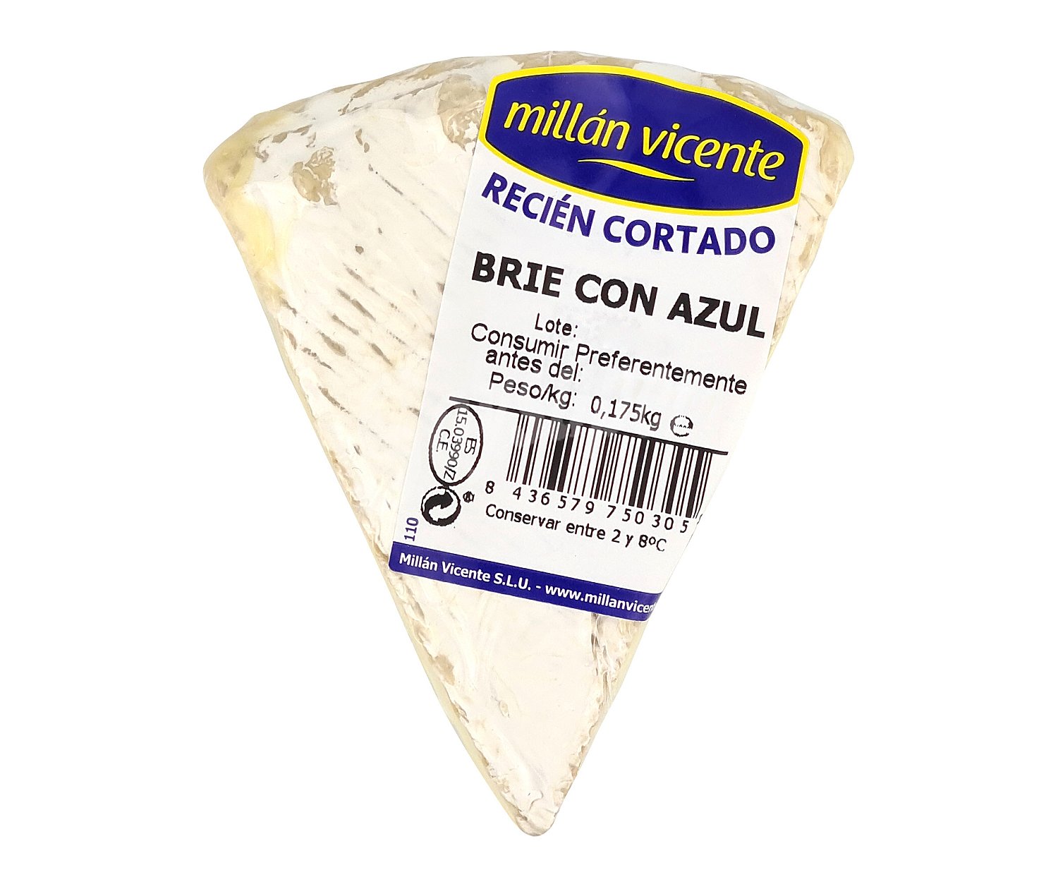 Queso brie con azul Recién cortado