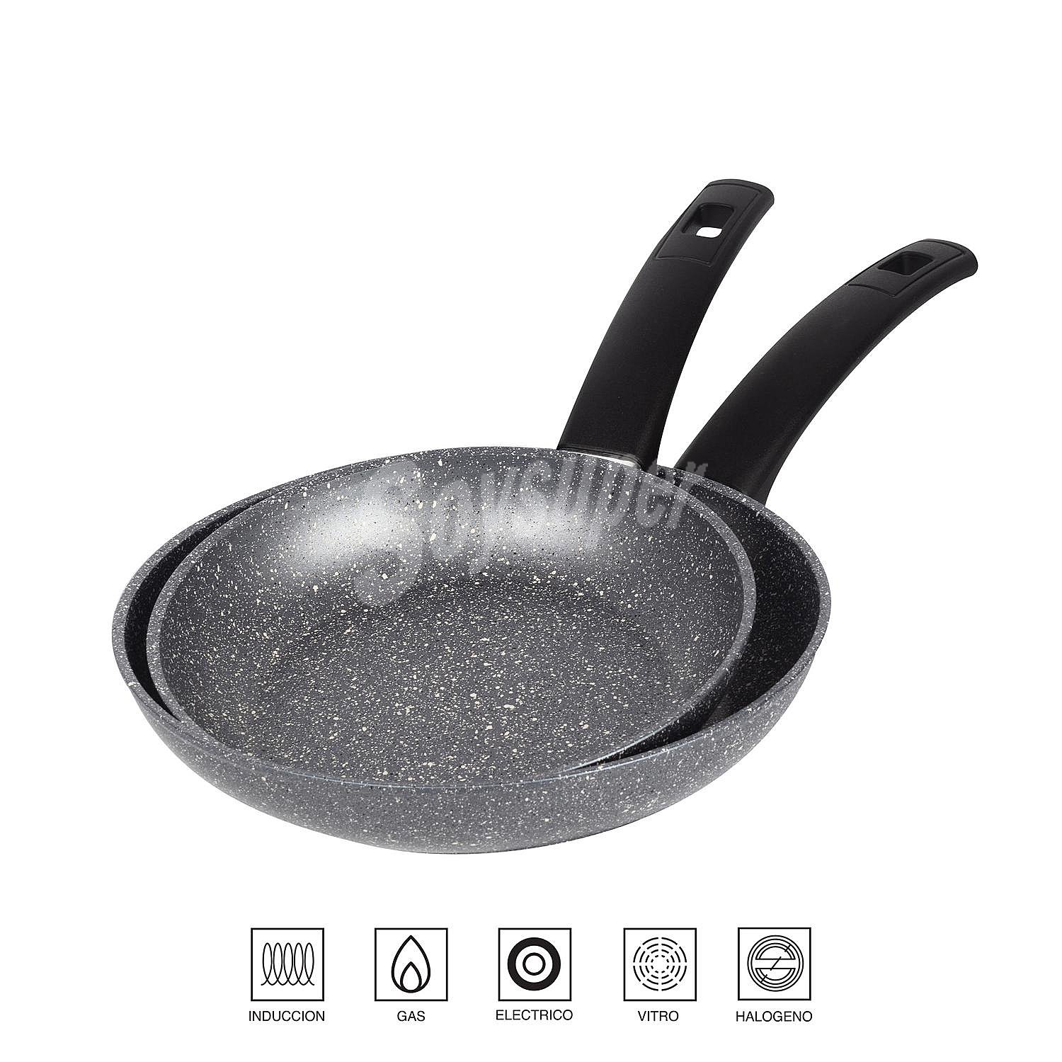 Set 2 Sartenes Aluminio Reciclado Root 20 y 24 cm - Gris