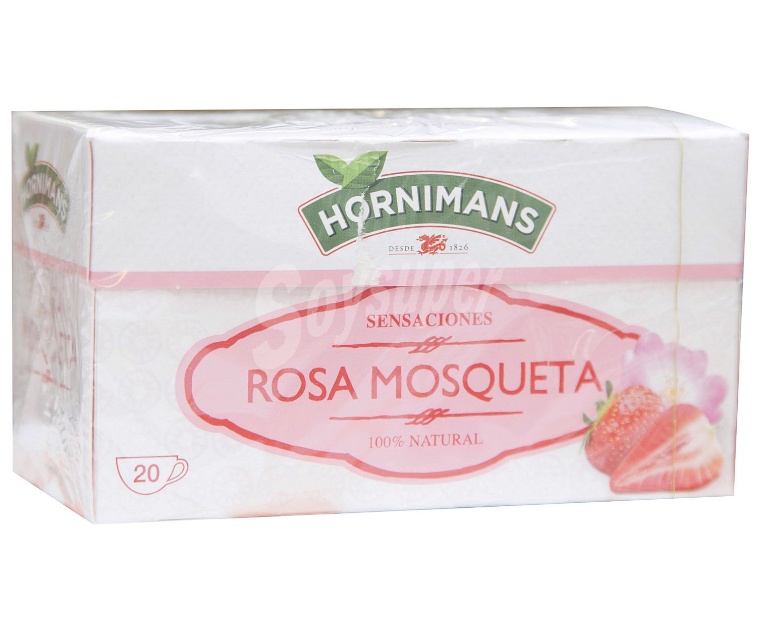 Infusión rosa mosqueta con sabor a fresa