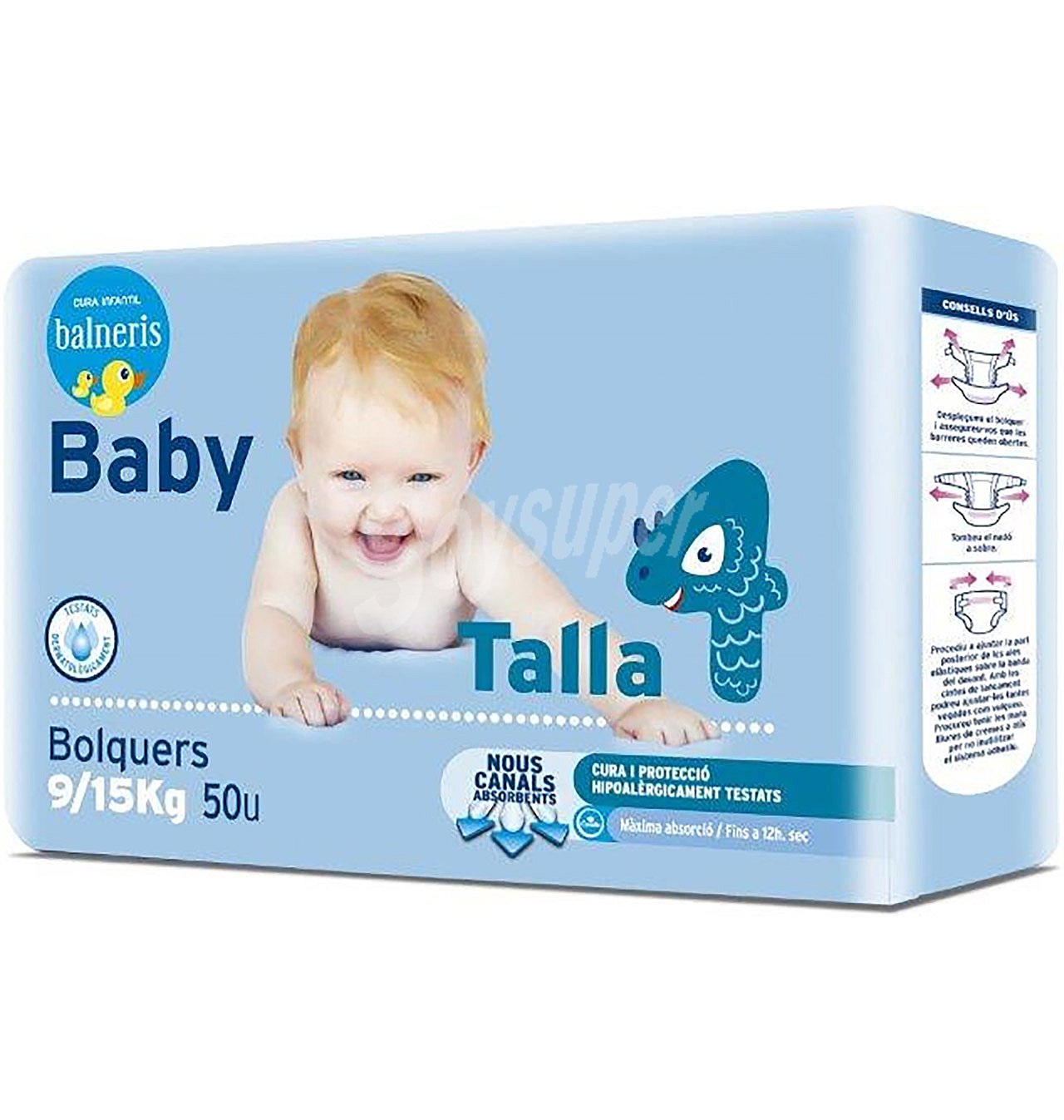 Pañal talla 4 balneris gateo 9-15 kg