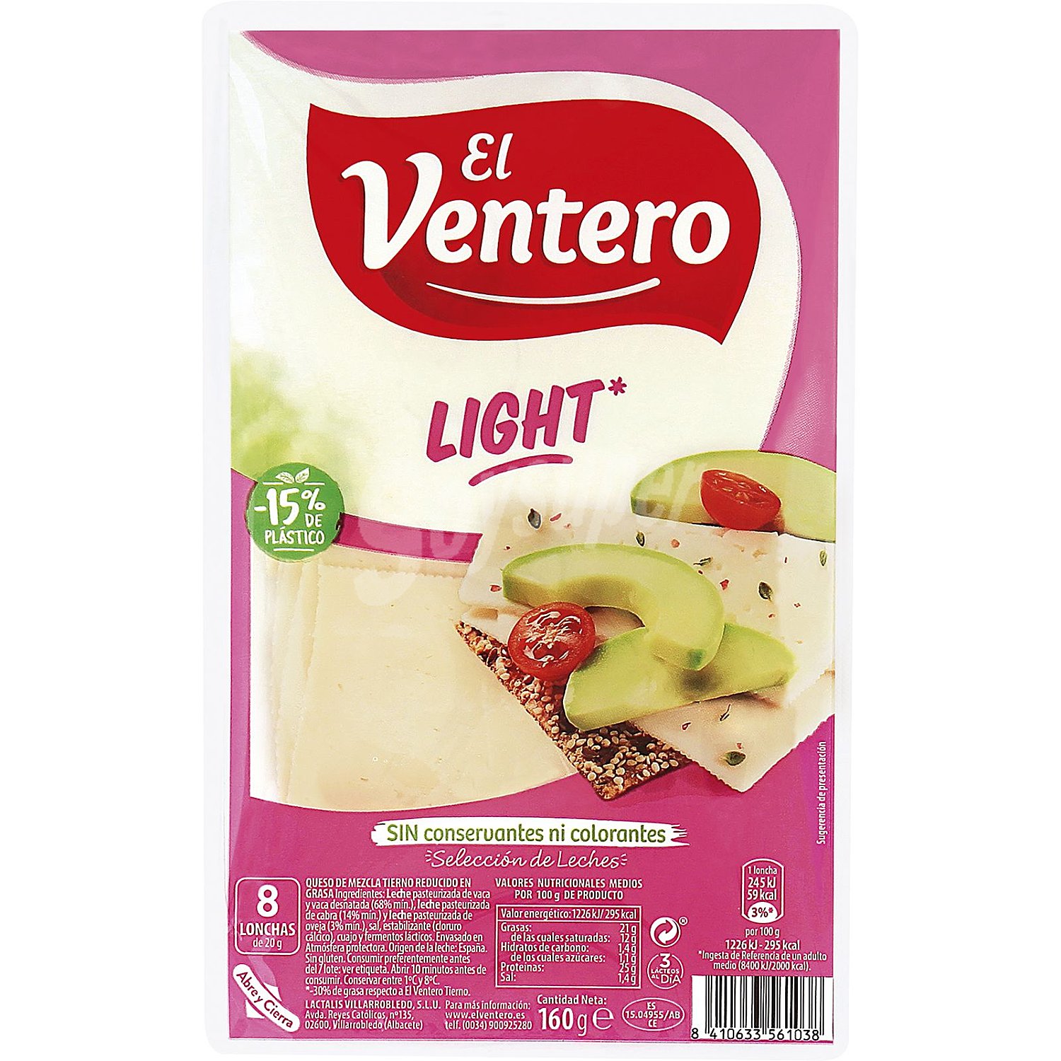 Queso tierno light lonchas