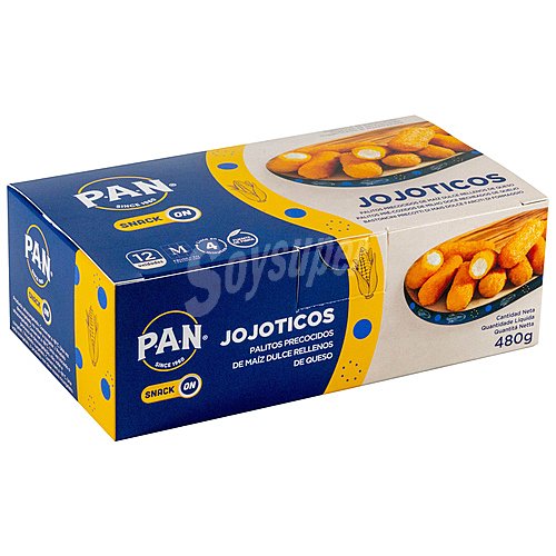 PAN Palitos precocidos y congelados de maíz dulce rellenos de queso PAN Snack on