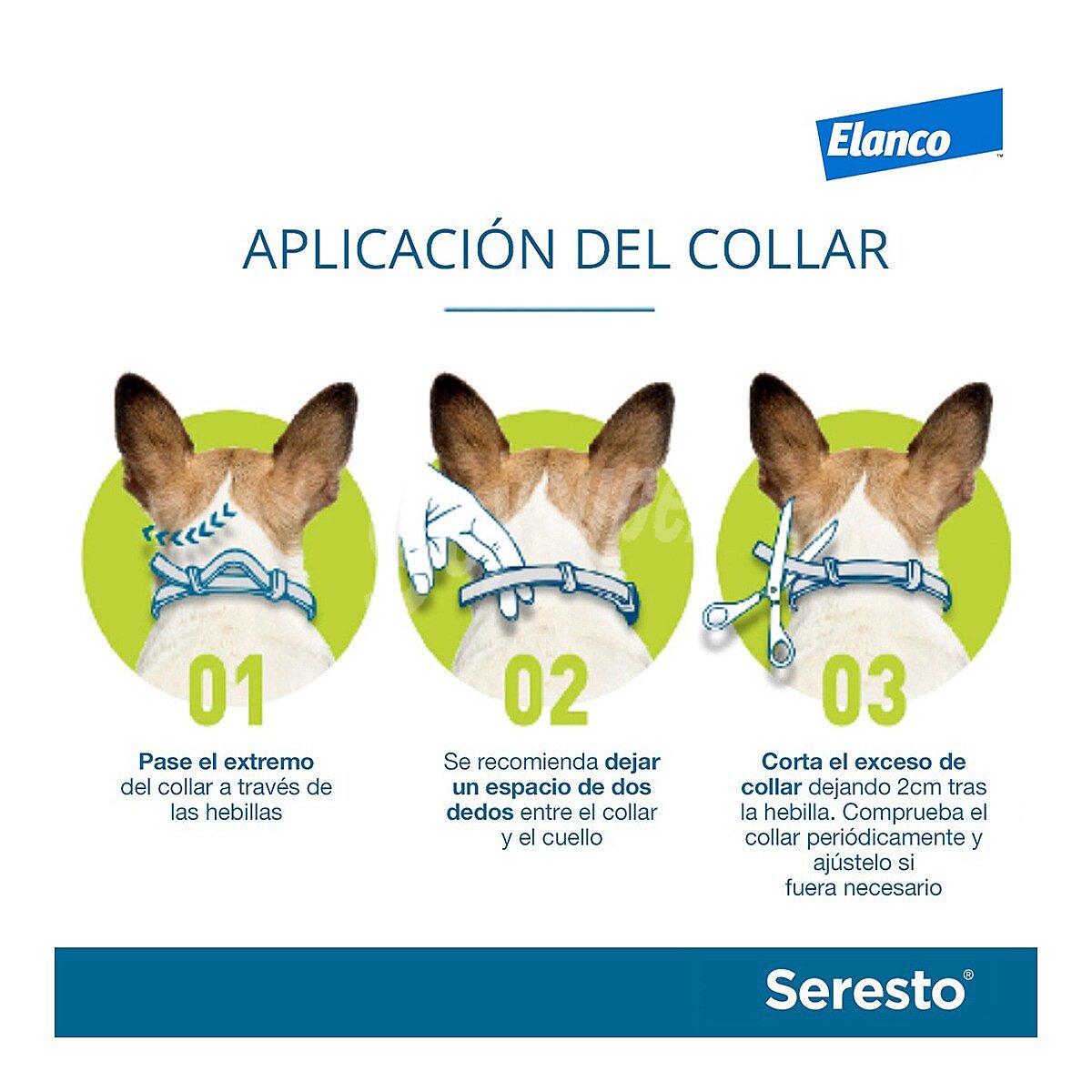 Collar antiparasitario para perros de más de 8 kg 38 cm