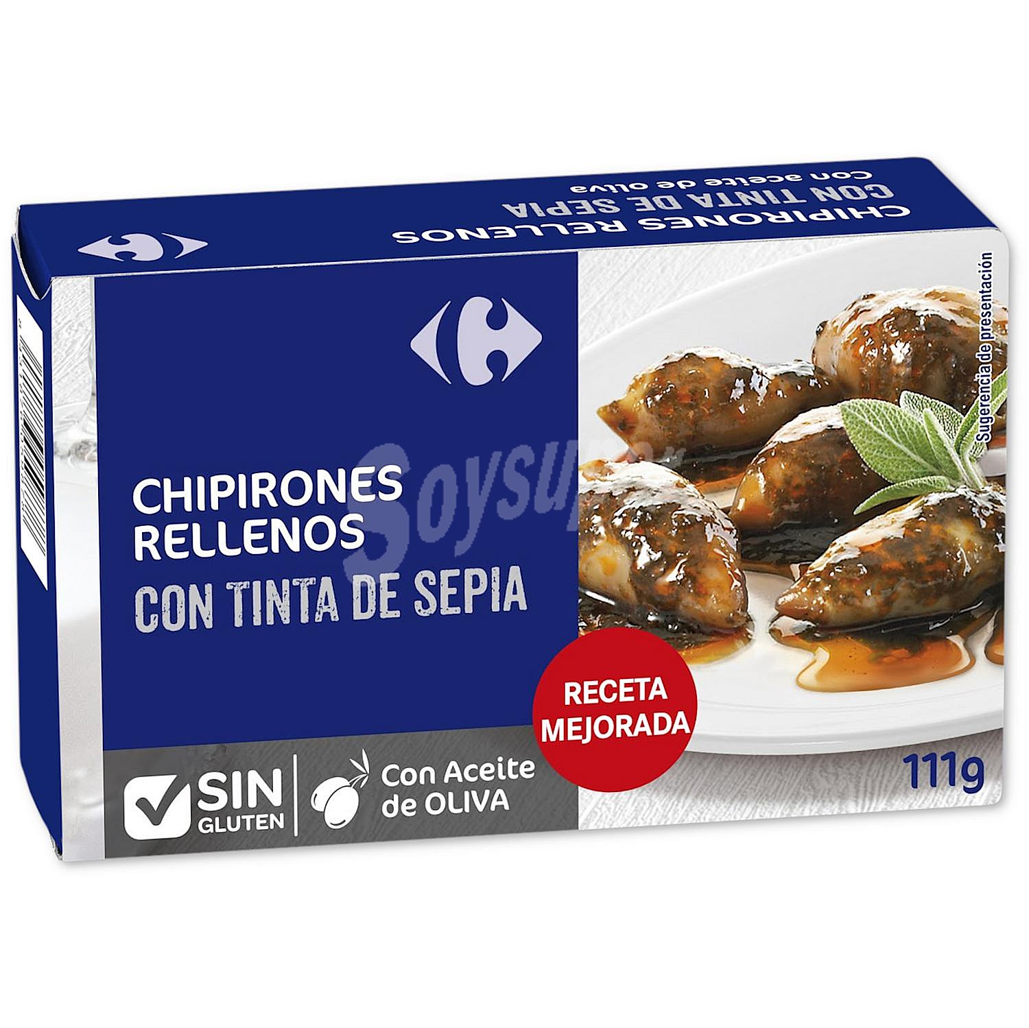 Chipirones rellenos en su tinta Carrefour sin gluten