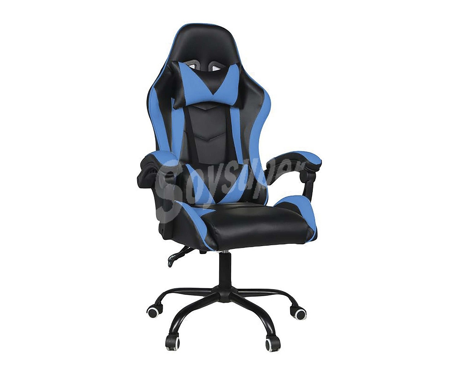 Silla gaming con almohadilla, reposo lumbar, basculante, enjoy.