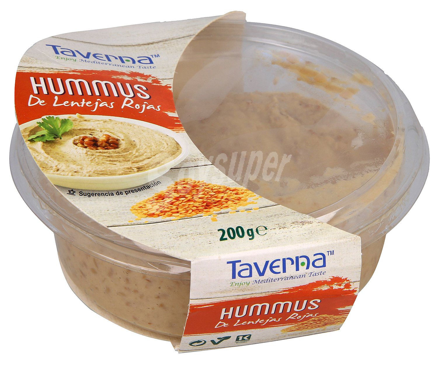 Hummus con lentejas rojas