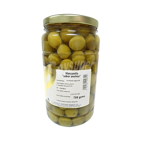 Pedraza Aceitunas verdes manzanilla con sabor a anchoa pedraza