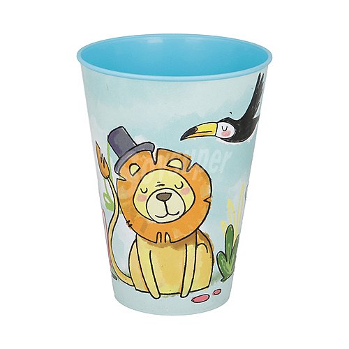 Vaso infantil grande, 0,43 litros, con diseño animales, stor.