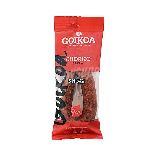 Goikoa Sarta de chorizo dulce de categoria extra, elaborado sin gluten y sin lactosa goikoa