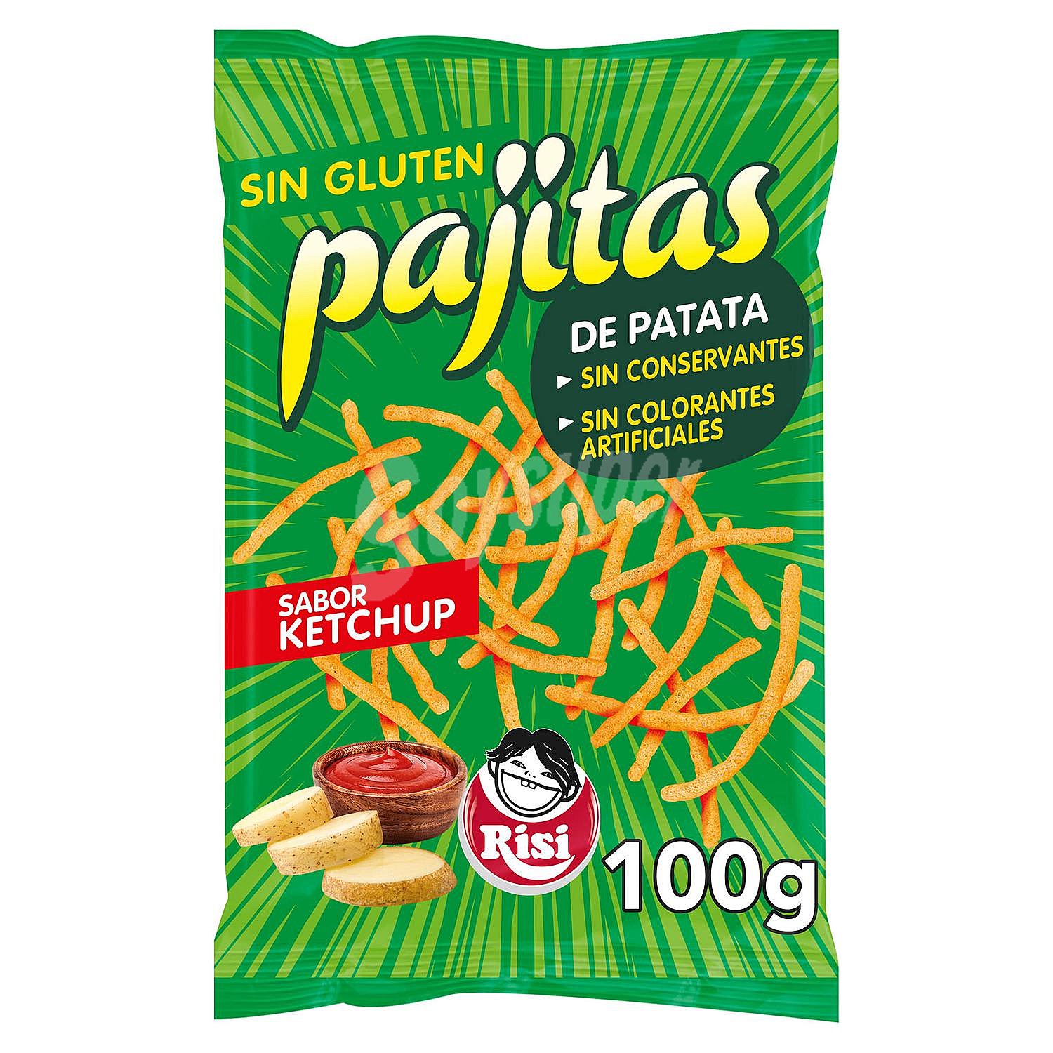 Aperitivo de patata sabor ketchup Pajitas Risi sin gluten