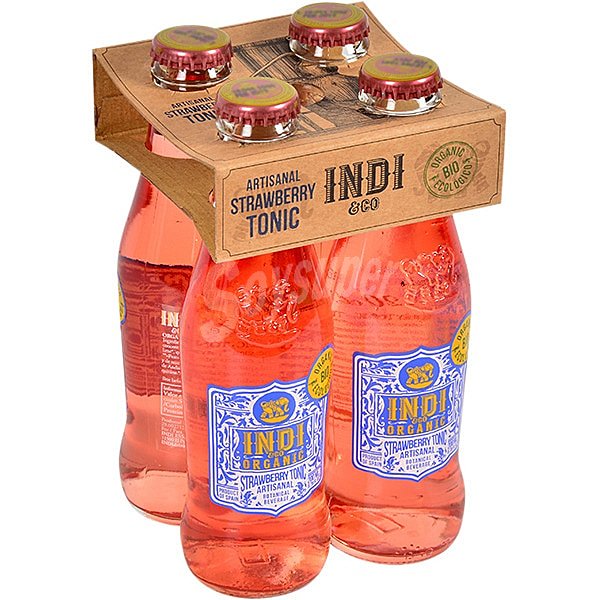 Bio tónica orgánica artesana sabor fresa pack 4 botella 20 cl