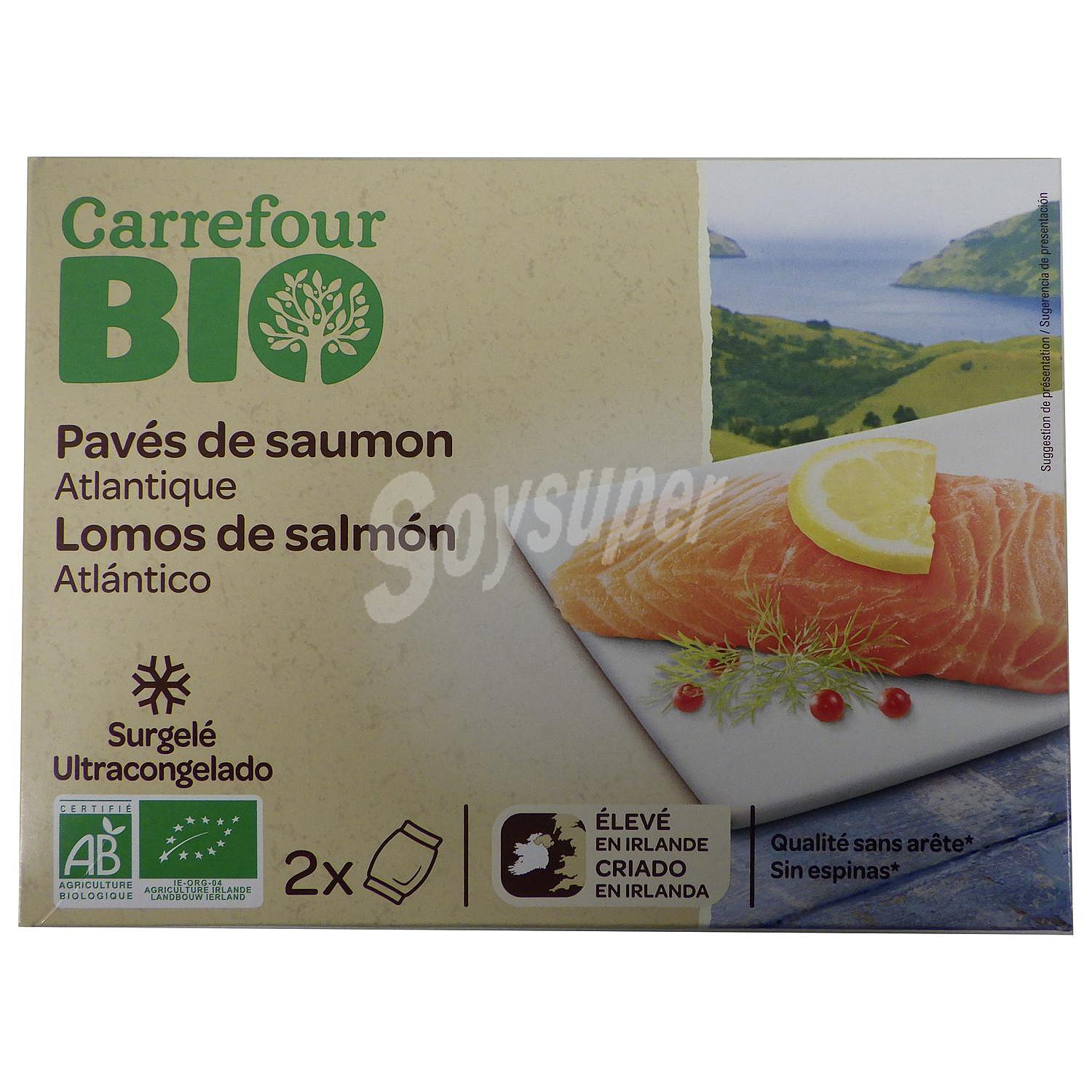 Lomo de salmón congelado ecológico Carrefour Bio