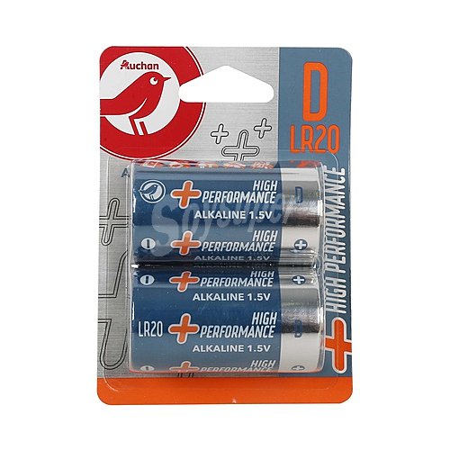 Pilas alcalinas D, LR20, 1,5V, producto alcampo +power