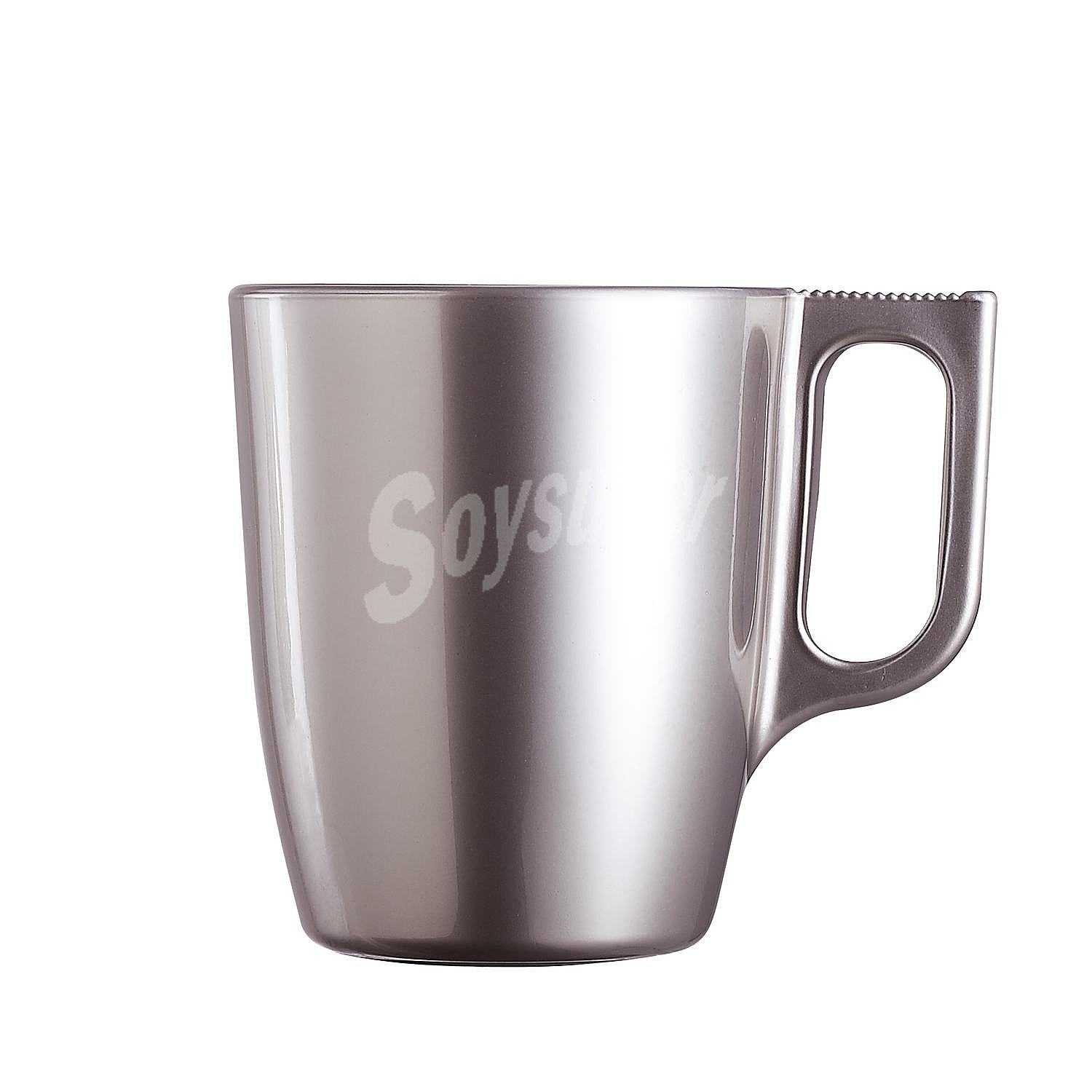 Mug Vidrio Flashy - Plata