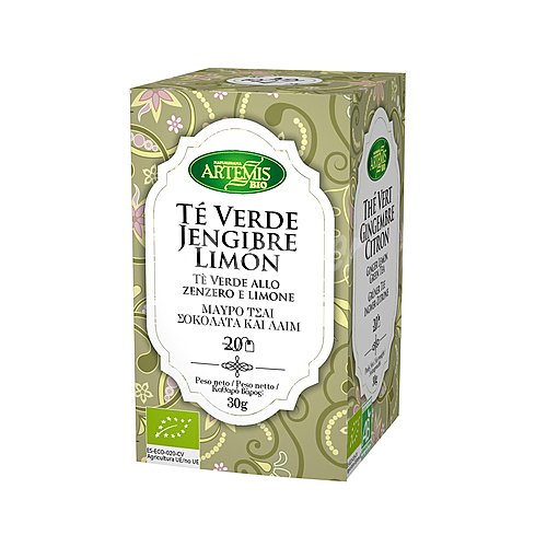 Té verde jengibre limón ecológico