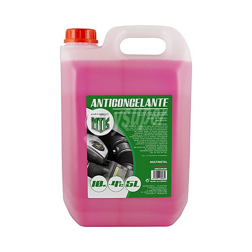 Líquido refrigerante con temperatura de protección de hasta -4ºC, rosa, 10% Monoetilenglicol, motorkit