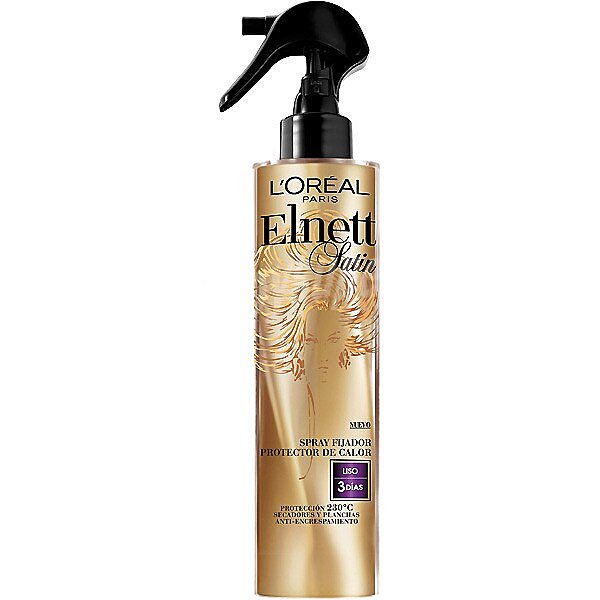 Spray fijador y protector del calor, especial pelo liso l'oréal paris Elnett