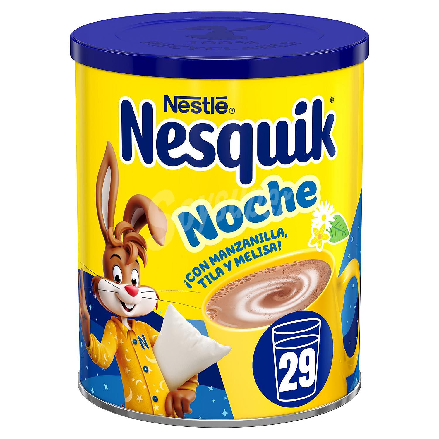 Cacao soluble instantáneo Noche Nestlé Nesquik sin gluten y sin lactosa