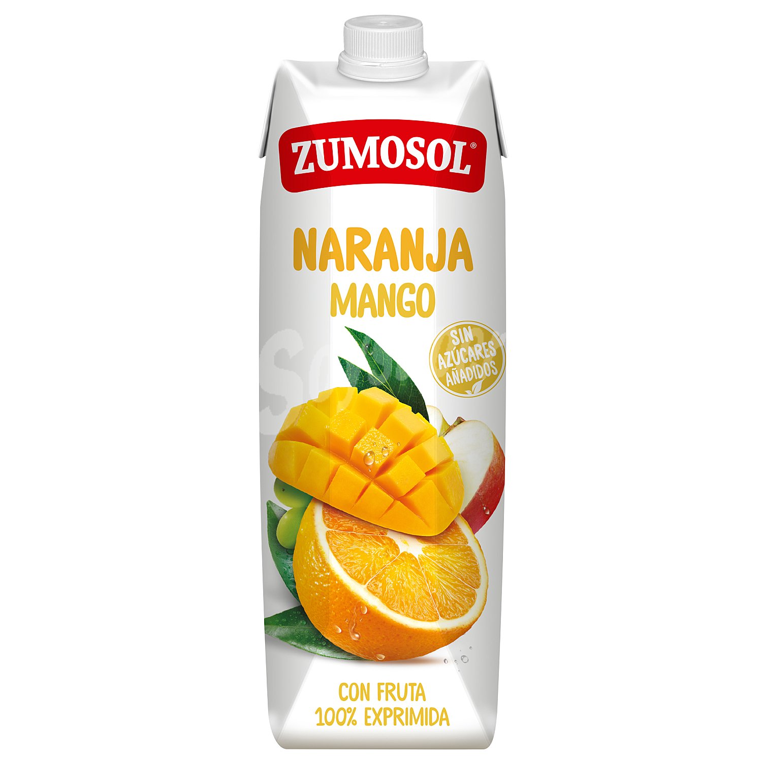 Zumo de naranja y mango Zumosol exprimido