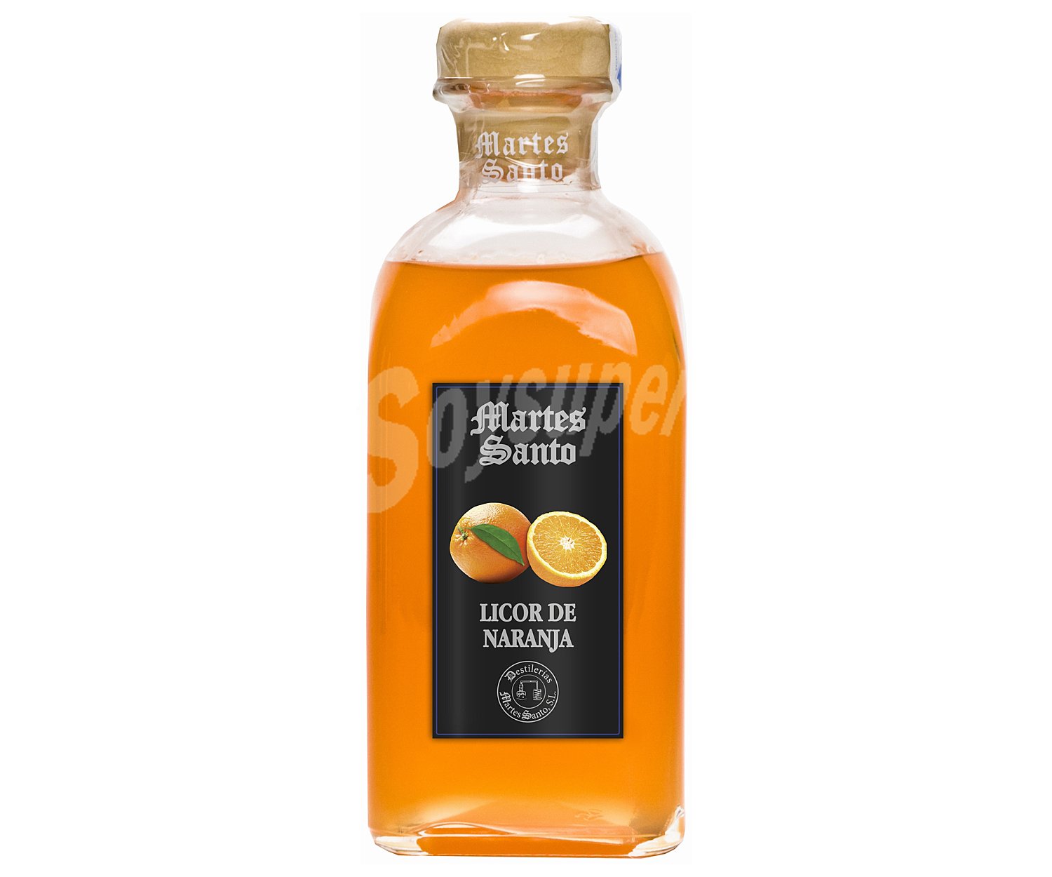 Licor de cascará y zumo de naranja