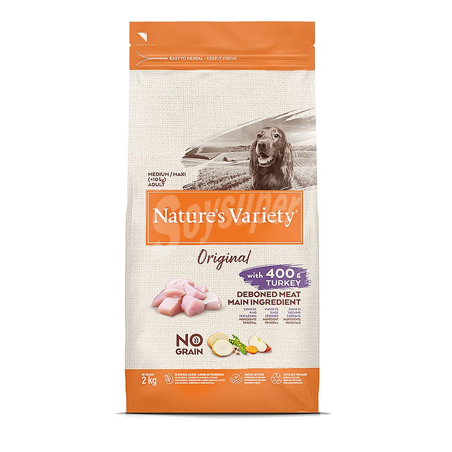 Nature's Variety Original No Grain Medium Adult pavo