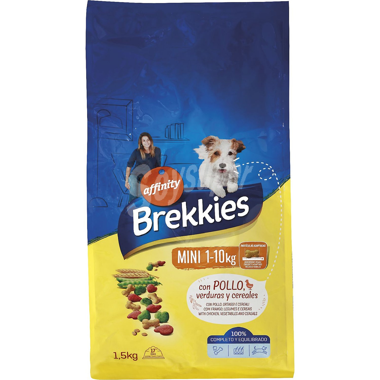 Pienso de pollo, verduras y cereales para perros Mini Brekkies Dog